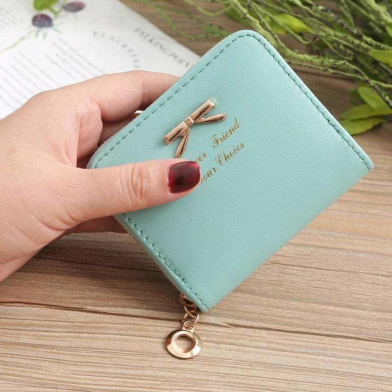 Korean Bow Coin Purse Wallet Candy Color Coin Bag