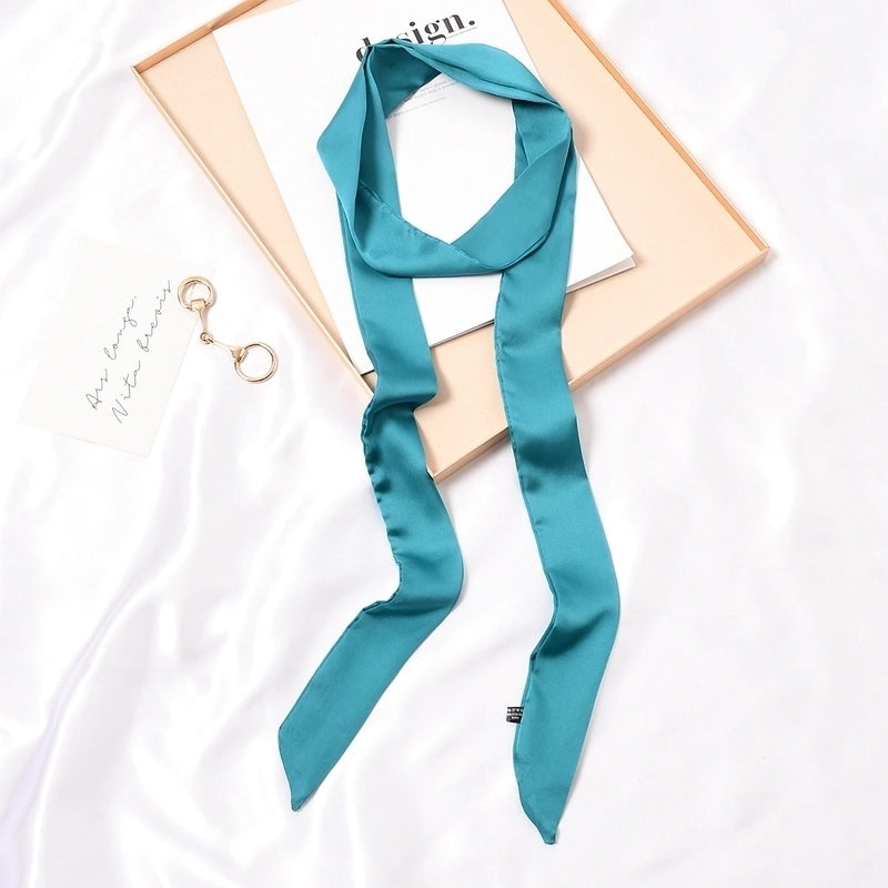 Women's Fashion Solid Color Satin Silk Scarves
