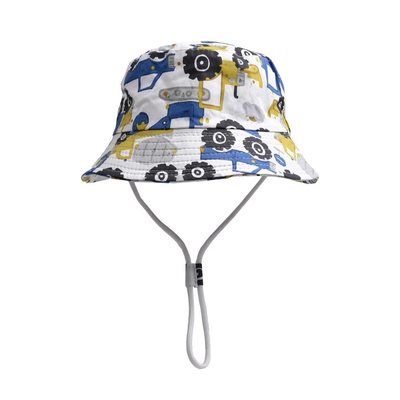 Children Unisex Casual Minimalist Dinosaur Flower Printing Bucket Hat