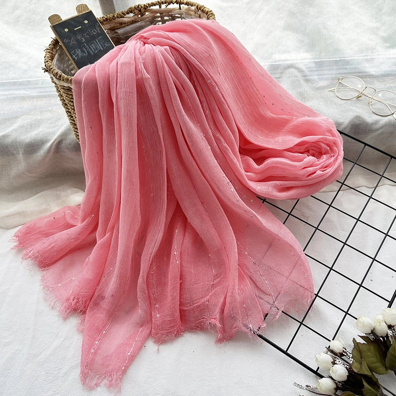 Unisex Retro Sweet Solid Color Artificial Cotton Scarf