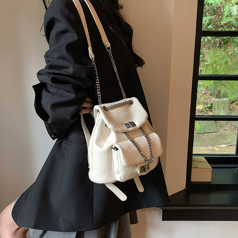 Diamond Pattern  Chain Small Backpack