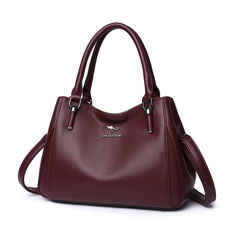Women's Medium Pu Leather Solid Color Elegant Vintage Style Square Zipper Crossbody Bag