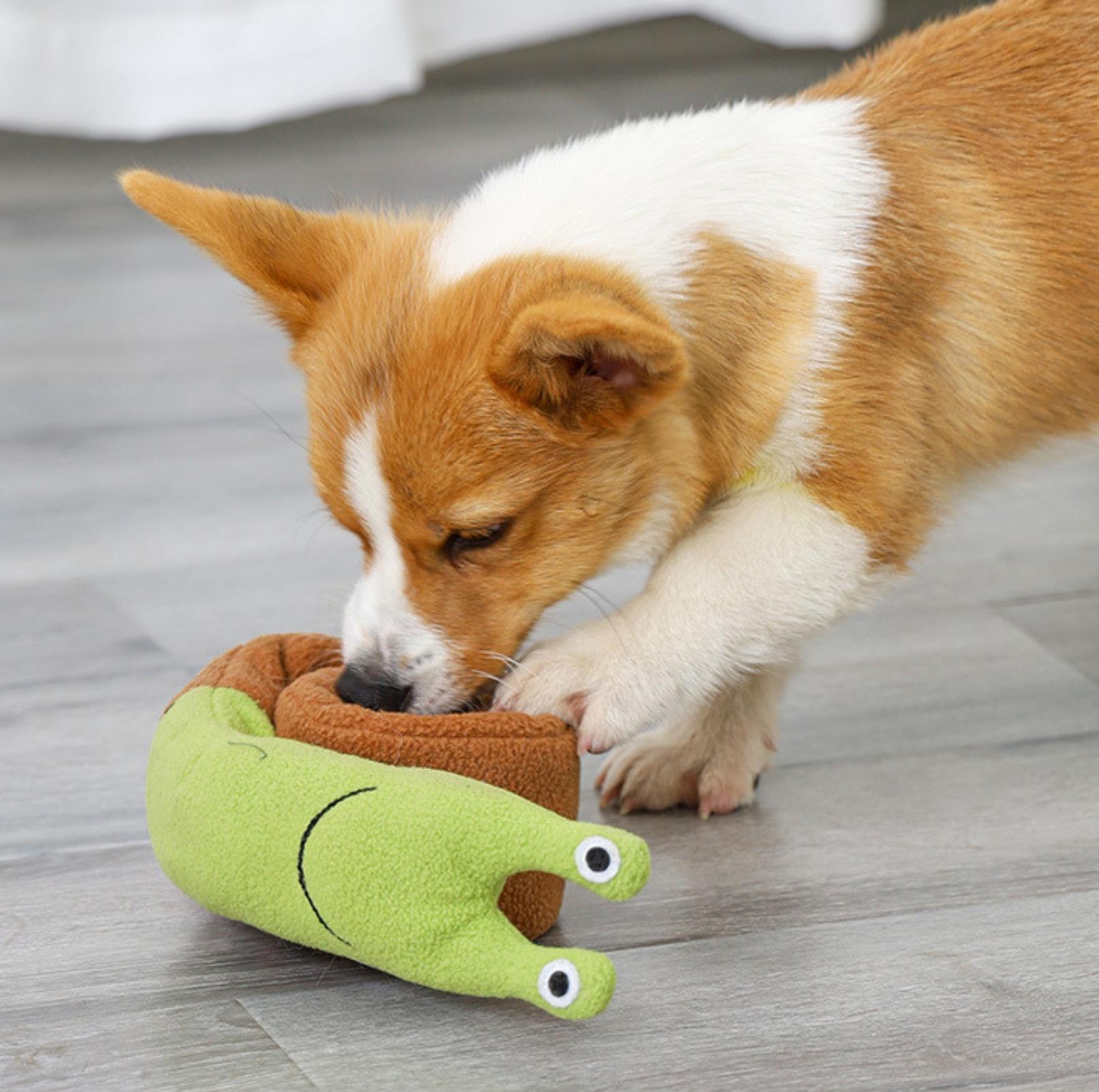 Snail Style Pet Snuffling Toy Dog Intelligence and Slow-Eating Training Toy