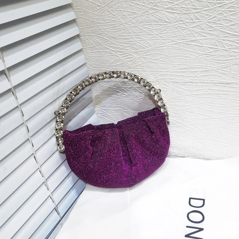 Nylon Solid Color Dumpling Shape Evening Bags