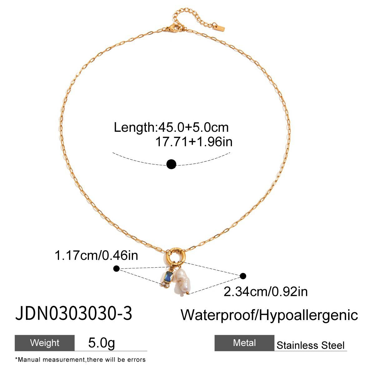 Jie Ding Twelve Birthstone Pearl Necklace Necklace Stainless Steel Clavicle Chain Accessories