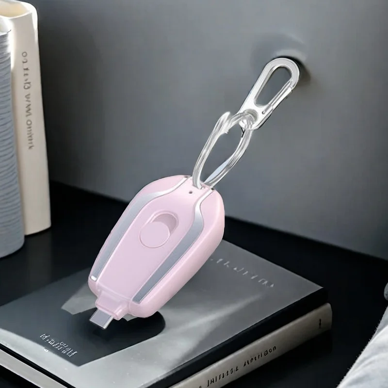 2000mAH Mini Keychain Power Bank Emergency Portable Charger Compatible with iPhone11 12 13 14 , Samsung, Xiaomi Small Power Bank