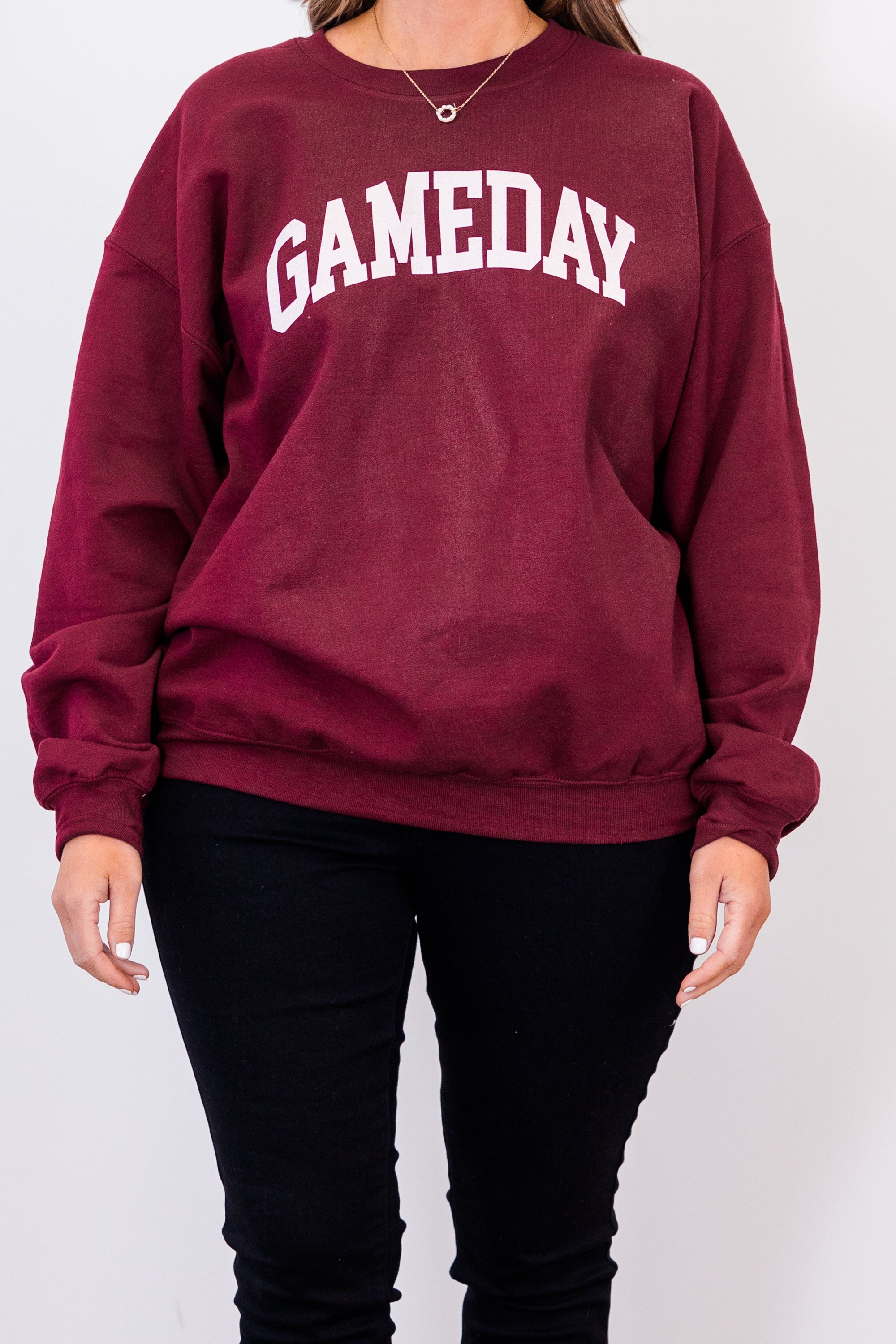 Meet Me At The Game Sweatshirt. Maroon