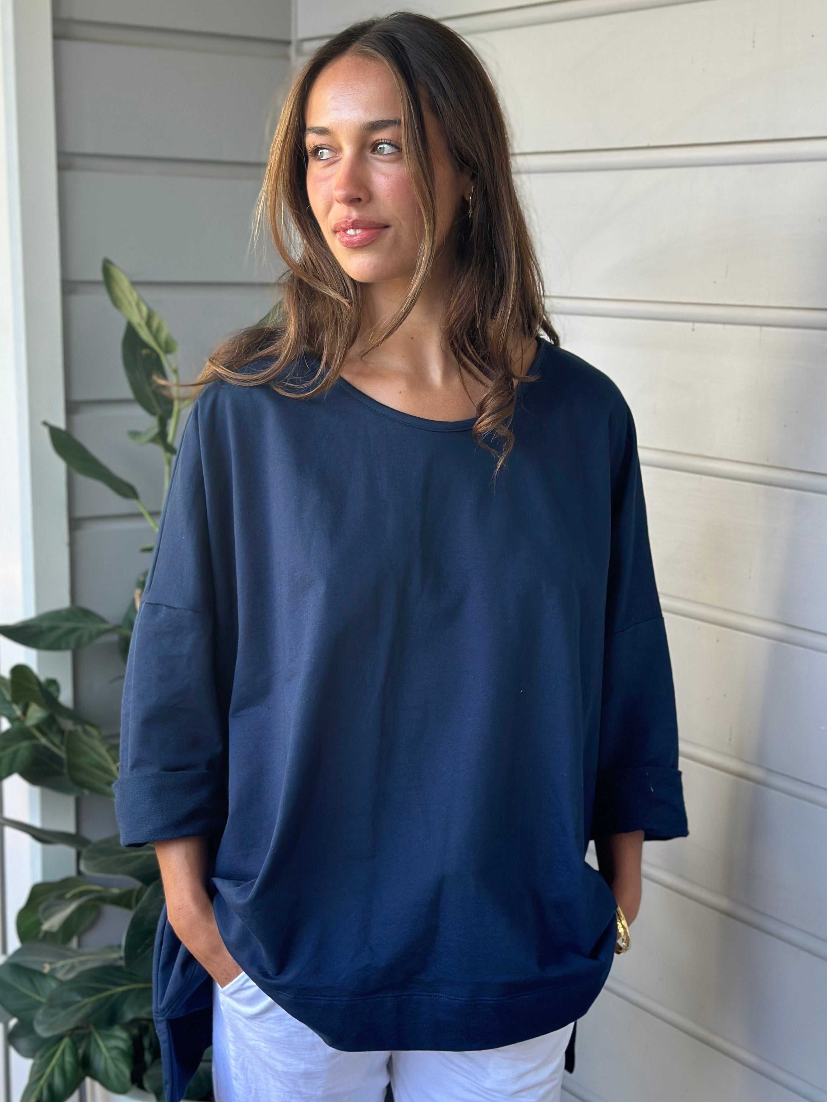 hunter top - navy knit