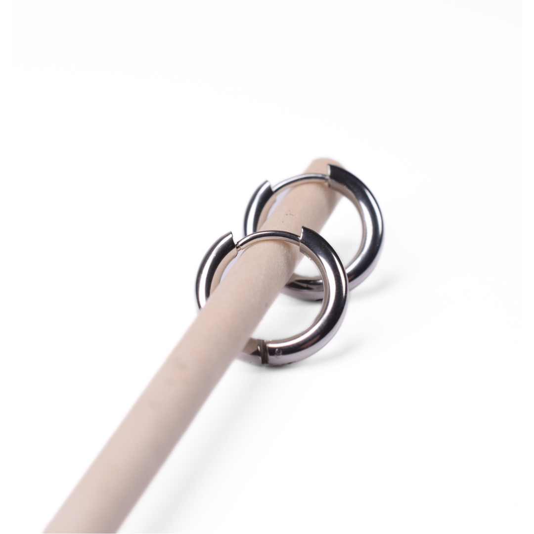 10mm Classic hoops - Silver