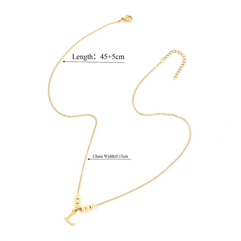 Elegant Minimalist Classic Style Letter 201 Stainless Steel 304 Stainless Steel Pendant Necklace