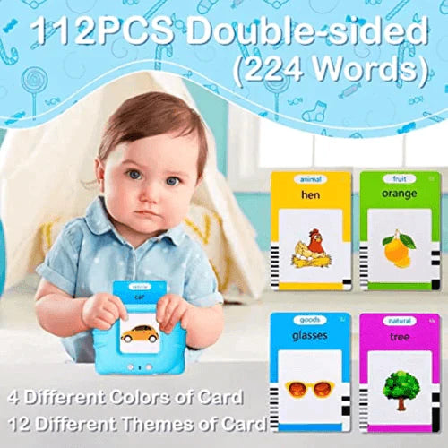 KIDS FLASH TALKING CARDS 200+  EDUCATIONAL WORDS