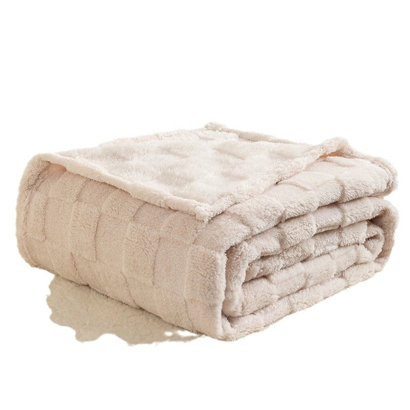 Casual Solid Color Comfortable Cotton Velvet Blanket Bedding