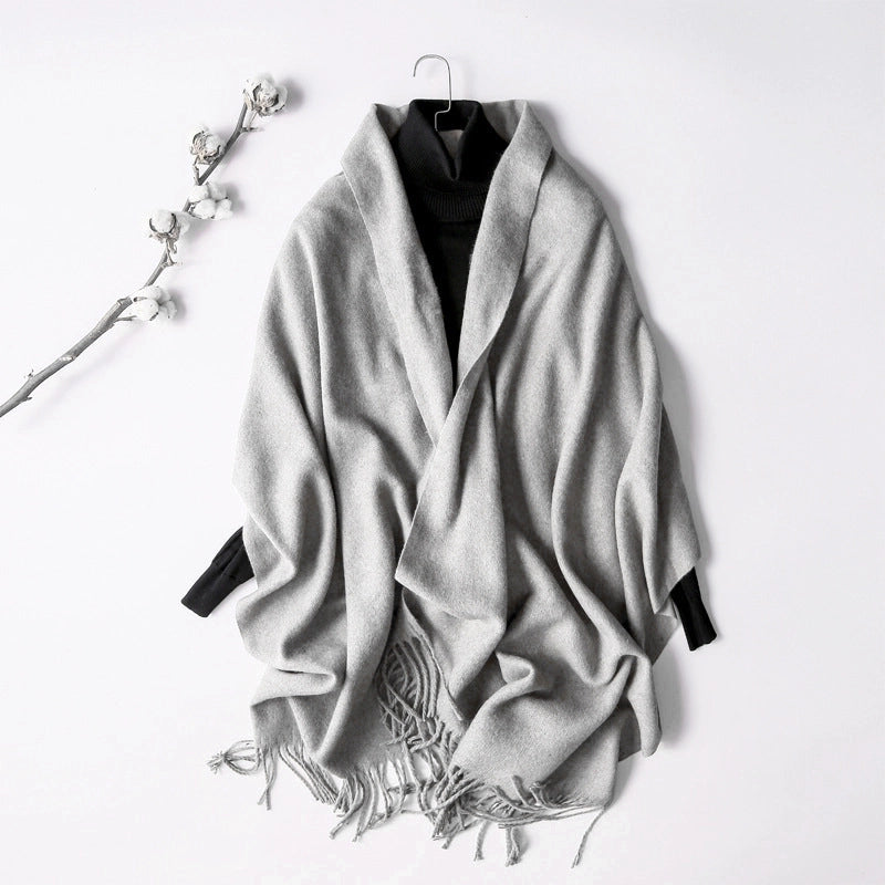Women's Fashion Solid Color Artificial Wool Polyester Winter Scarves