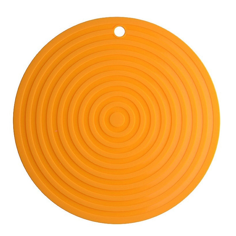 18/24/30cm Round Pattern Heat Insulation Mat Casserole Coaster Bowl Mat Dining Table Mat Induction Cooker Mat Silicone Plate Mat Placemat