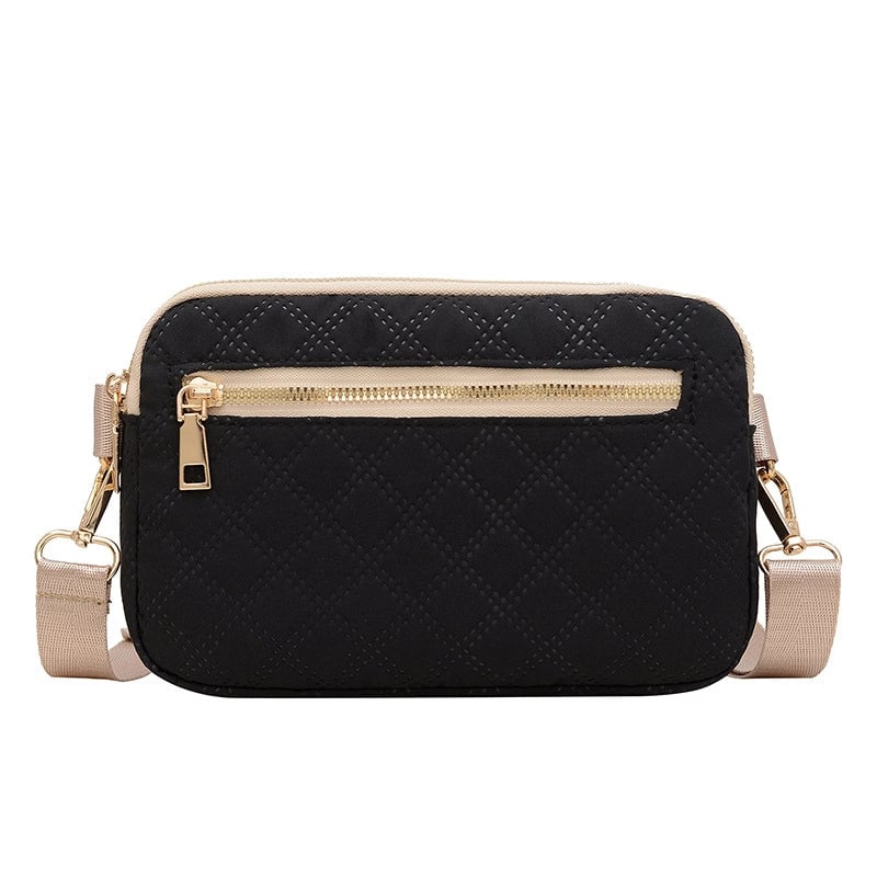 Women's Small Nylon Solid Color Basic Classic Style Square Zipper Fanny Pack