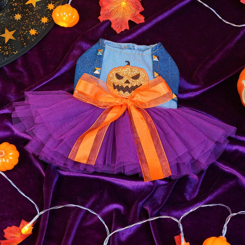 Casual Polyester Halloween Color Block Pet Clothing