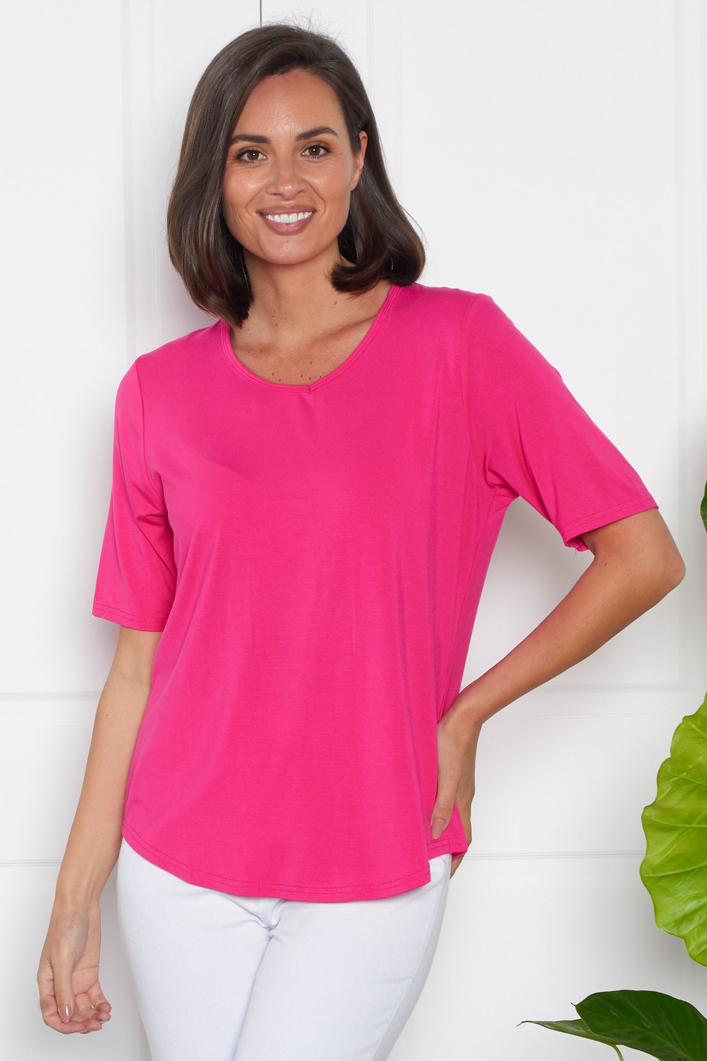 Modal Tee - Hot Pink