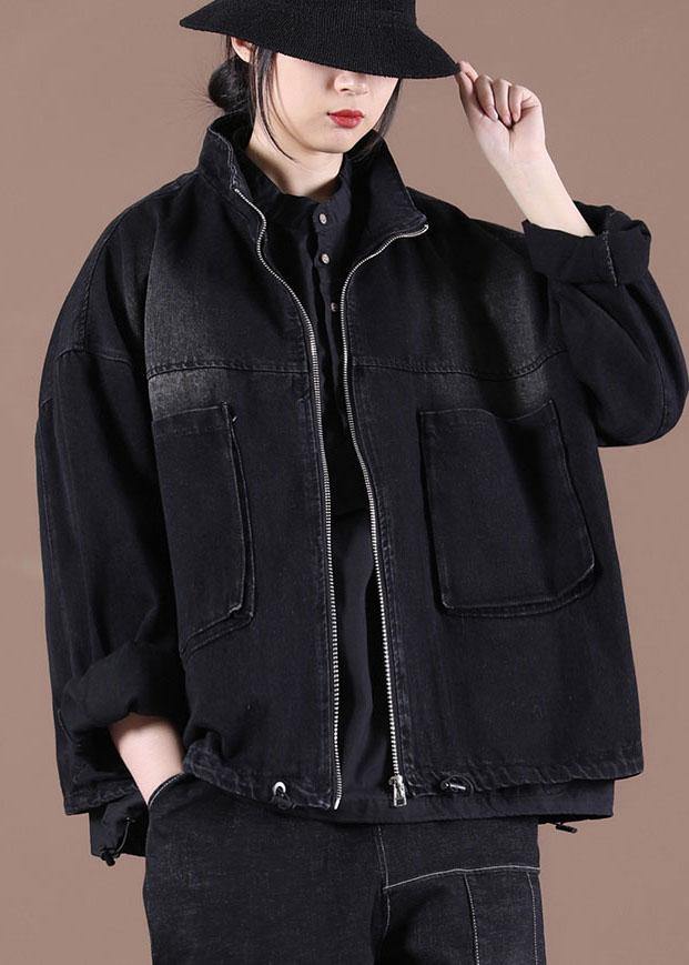 Style Pockets Fine Spring Women Black Coats