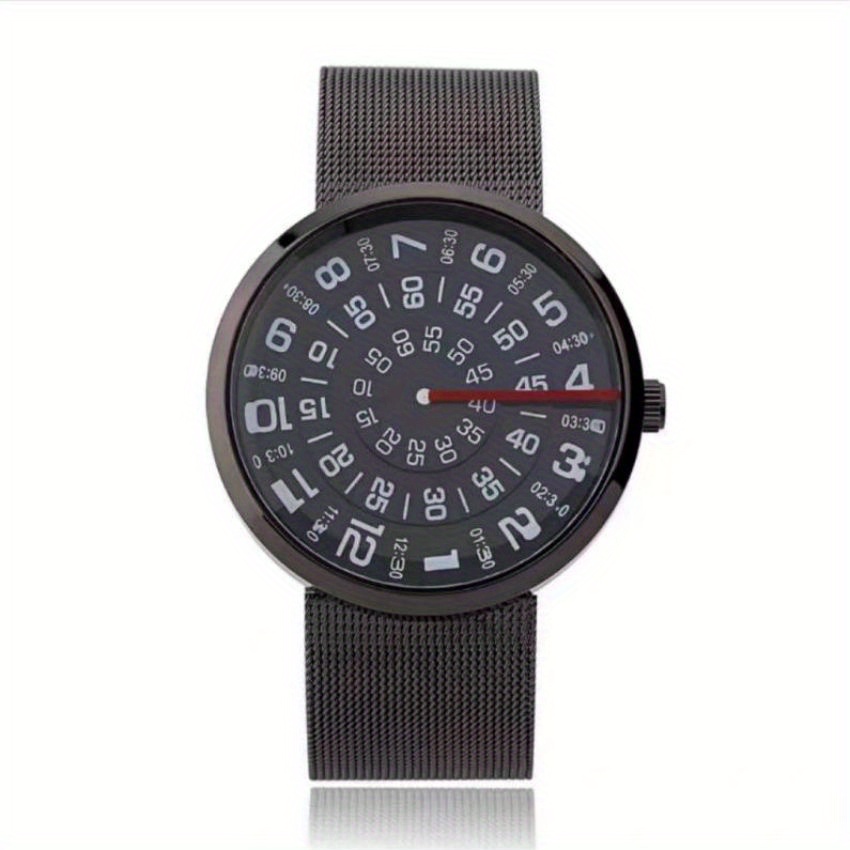 Cool & Creative Round Pointer Quartz Watch - Perfect for Women, Men, Students & Couples!