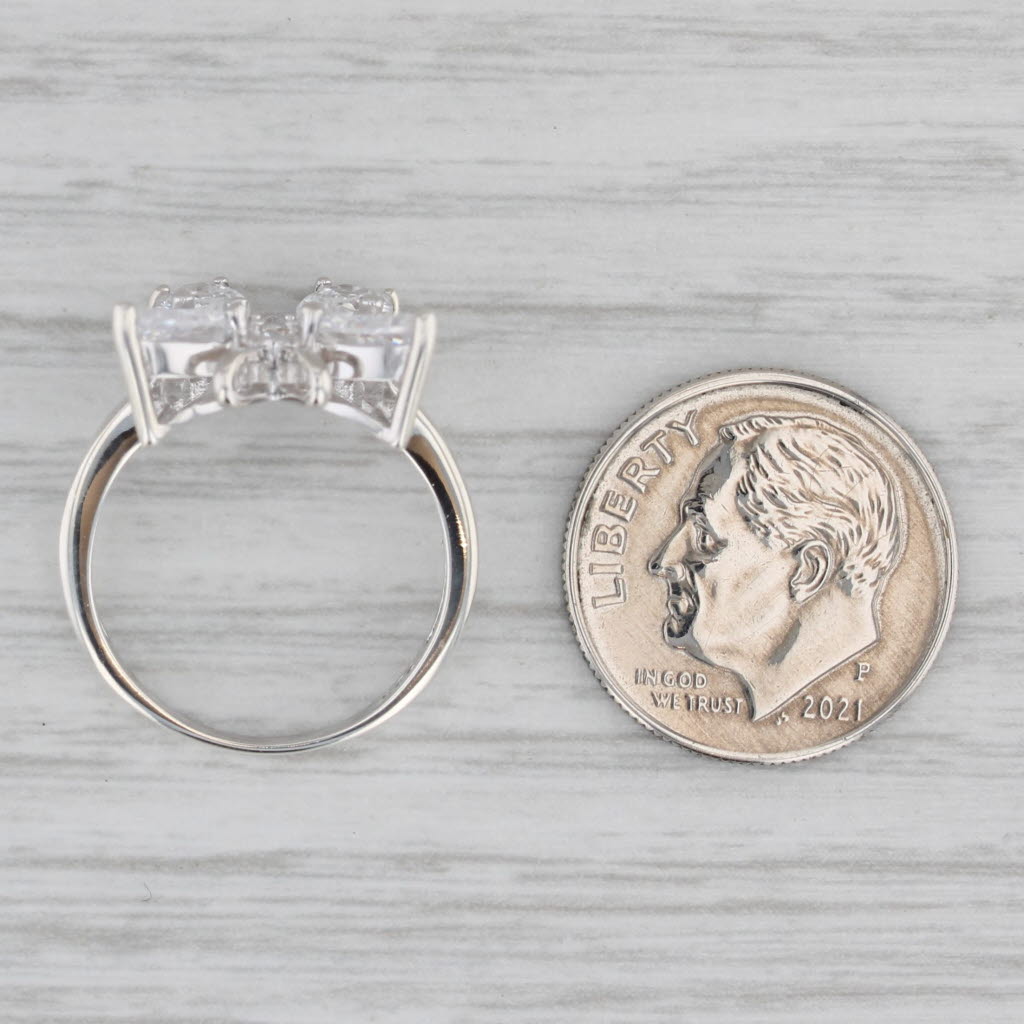 1.72ctw Cubic Zirconia Butterfly Ring Sterling Silver Size 5.25