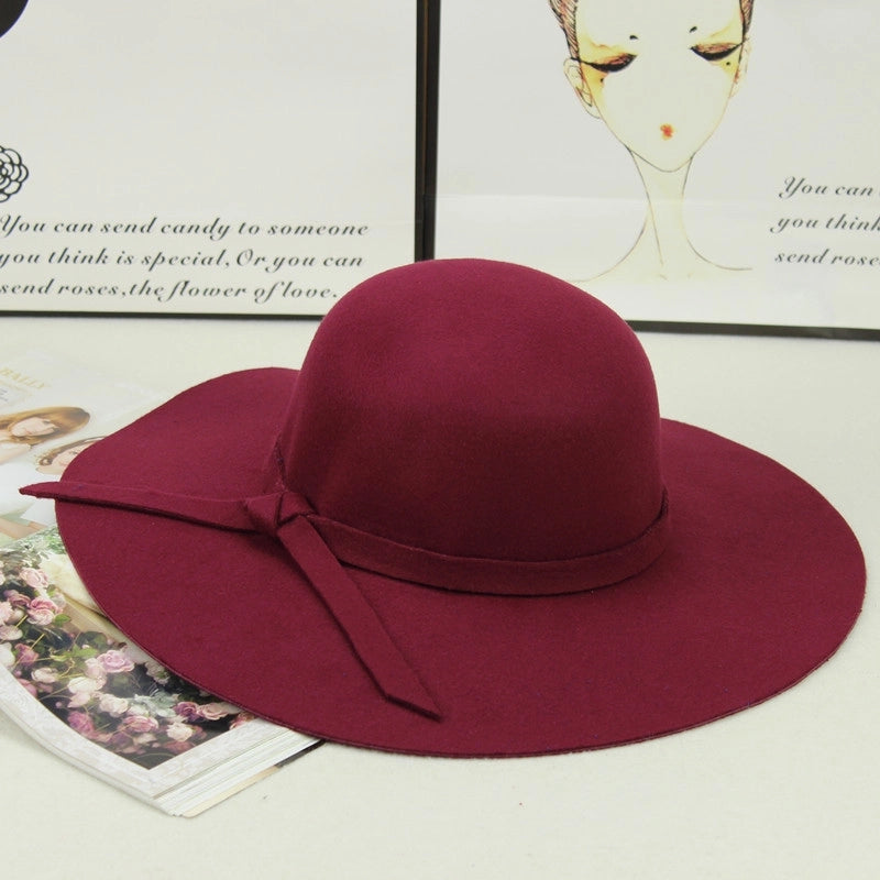 Ladies Along The Wool Autumn Hat Fashion Wind Wool Hat Autumn And Winter A Generation Of Hair