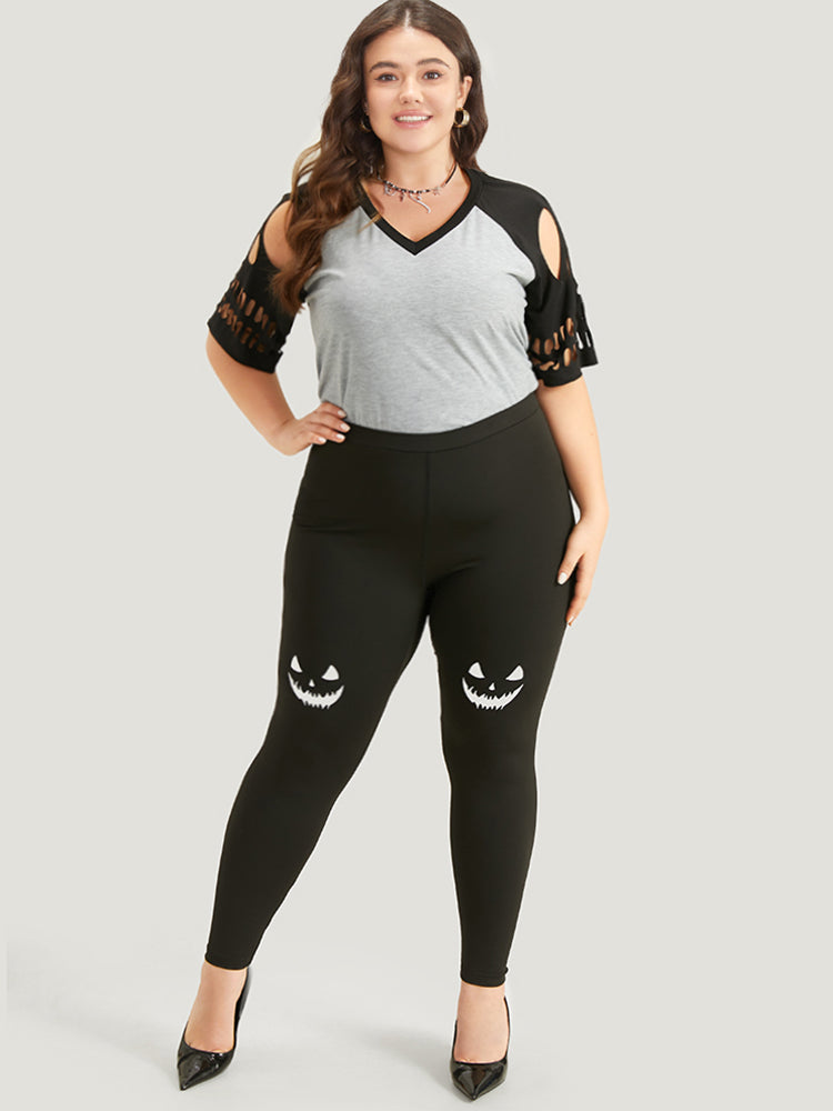 High Rise Halloween Print Leggings