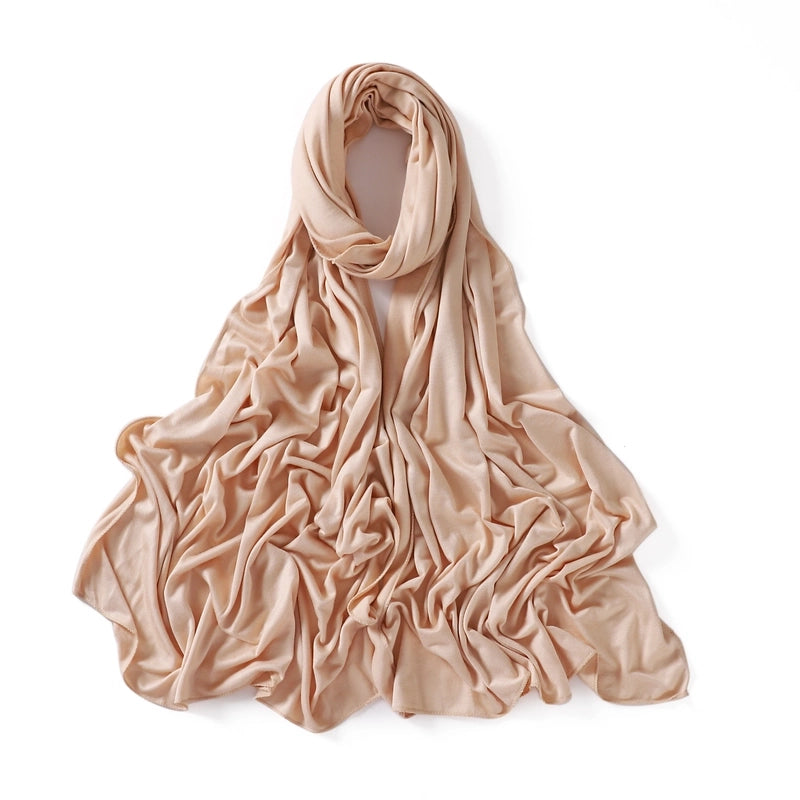 56 Color Optional Jersey Solid Color Mercerized Cotton Scarf Modal Long Scarf Jersey Cover Head Turban