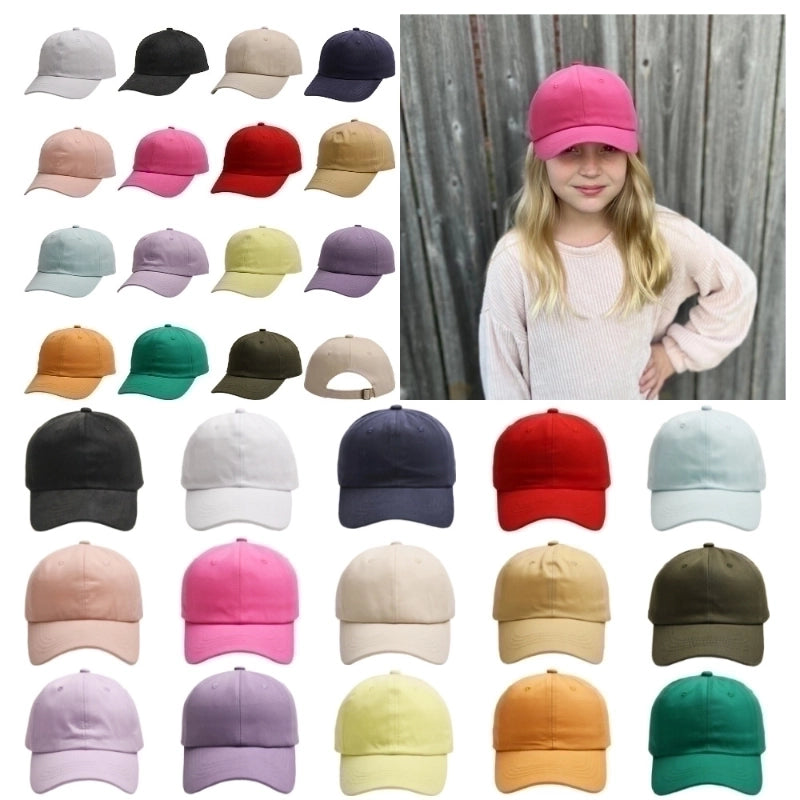 Children Unisex Casual Solid Color Baseball Cap