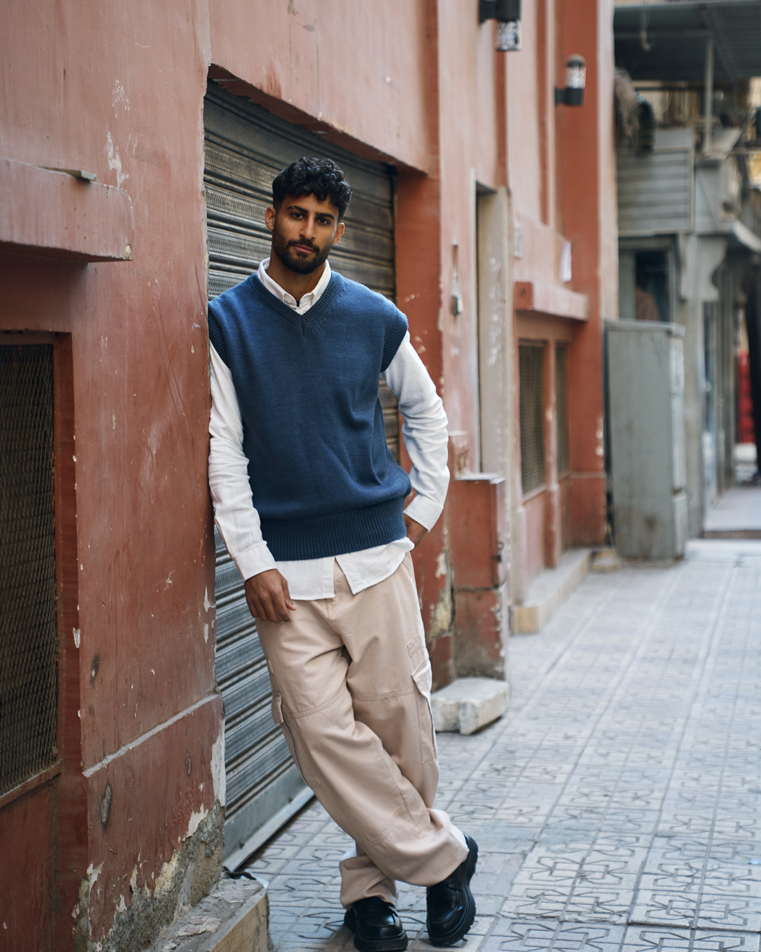 Men V-neck Gillet