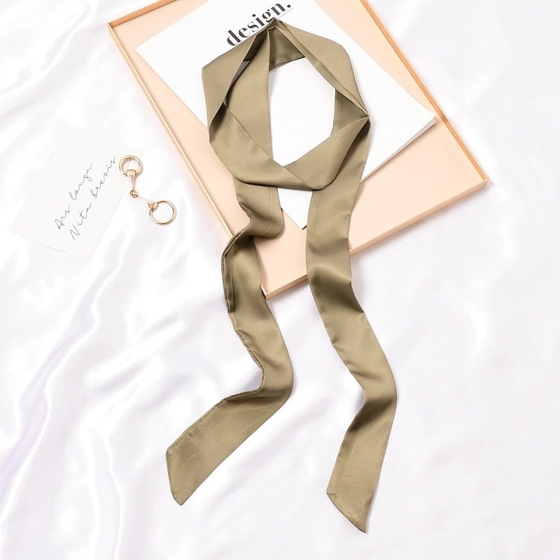 Women's Fashion Solid Color Satin Silk Scarves