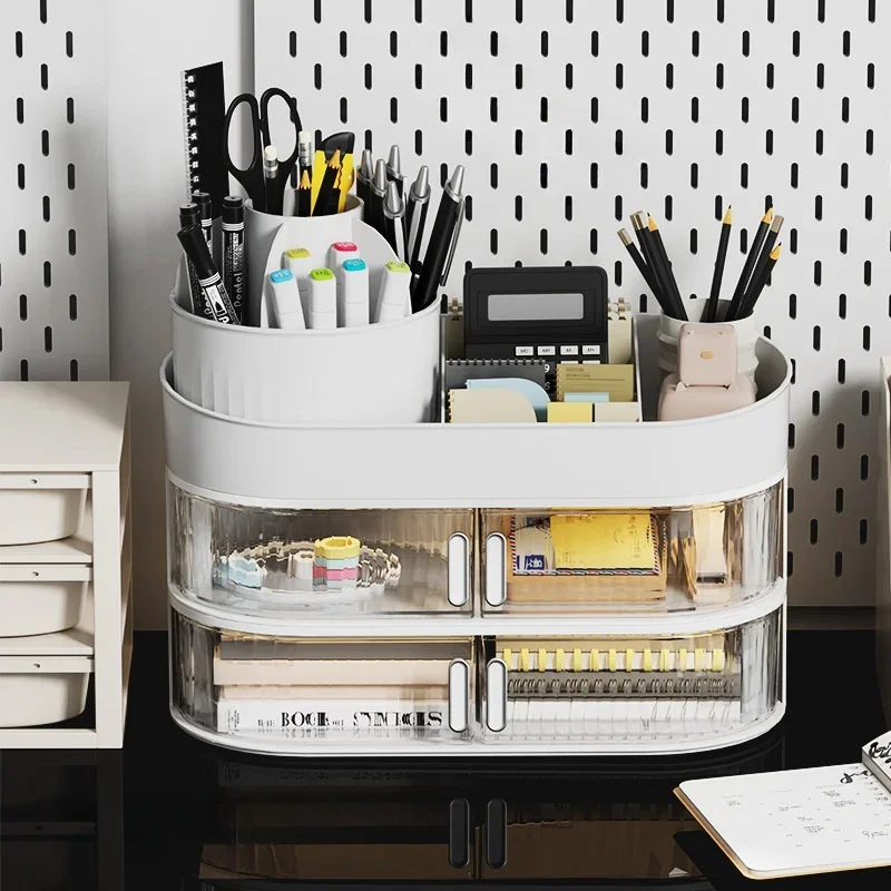 360掳 ROTATING COSMETIC STORAGE BOX 鈥?LARGE-CAPACITY MAKEUP & JEWELRY ORGANIZER WITH DRAWERS