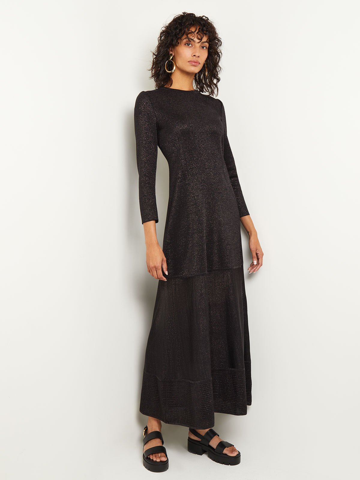 Shimmer Knit Maxi Dress
