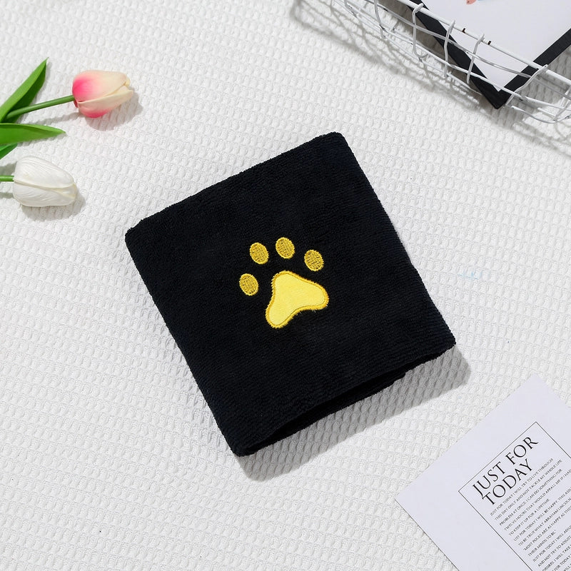 Fashion Artificial Fiber Paw Print Pet Bath Towel