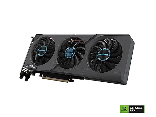 GIGABYTE Tarjeta gráfica GeForce RTX 4060 Eagle OC 8G. 3 Ventiladores WINDFORCE. 8 GB GDDR6 de 128 bits. GV-N4060EAGLE OC-8GD