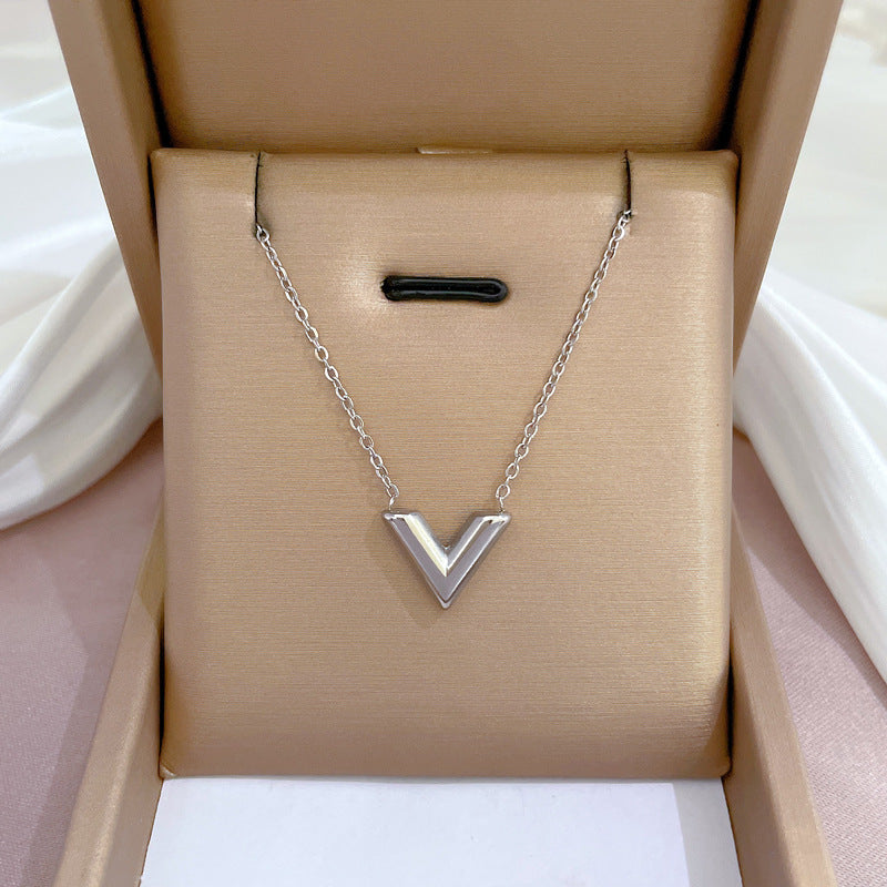 2 Pieces Cartoon Leaf Gourd Lily Of The Valley Geometric Titanium Steel Electroplating Necklaces