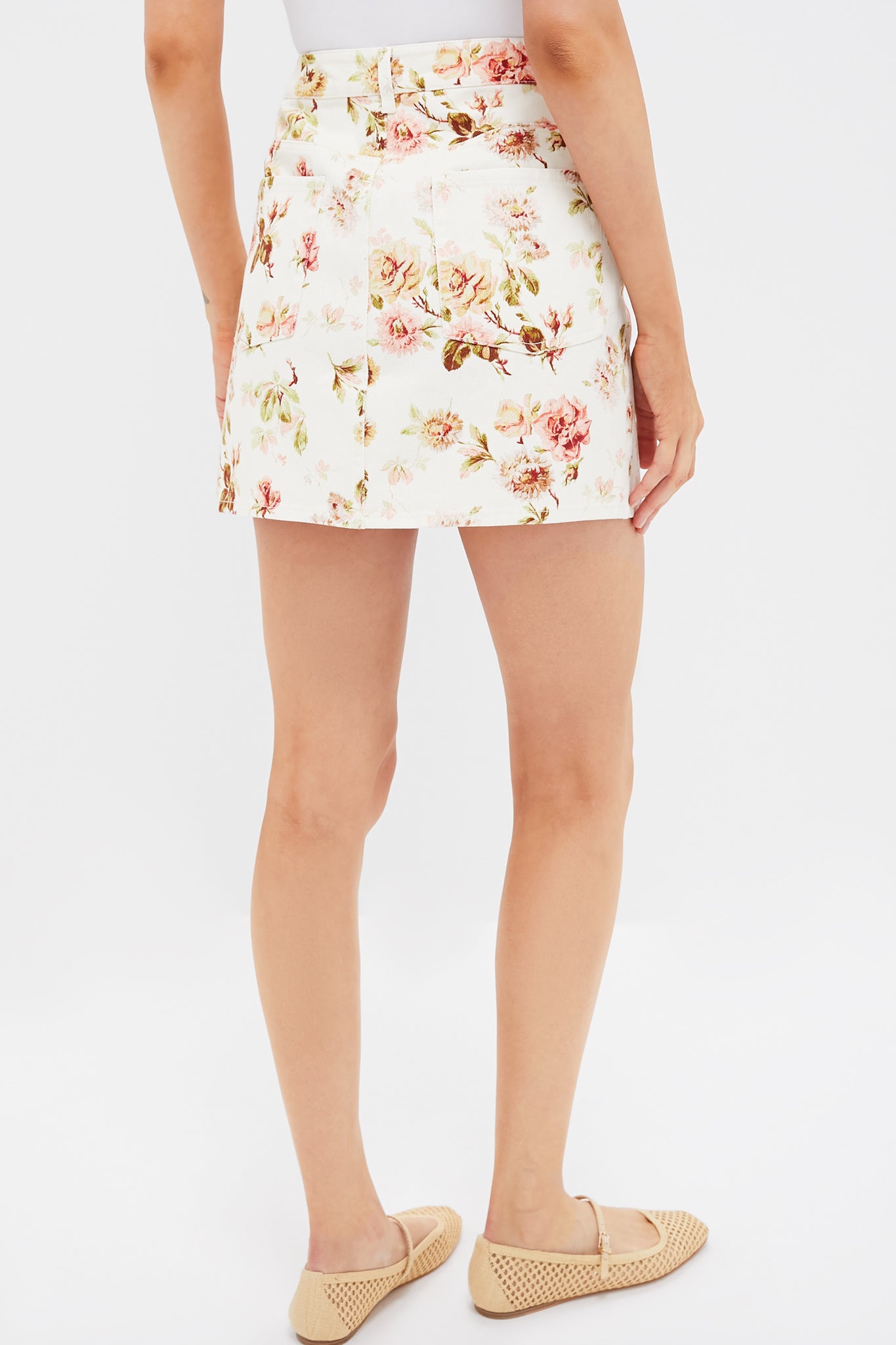 Romantic Floral Denim Pippa Mini Skirt