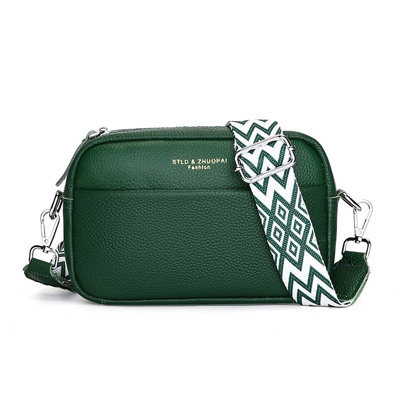 Women's Small All Seasons Leather Elegant Streetwear Square Bag