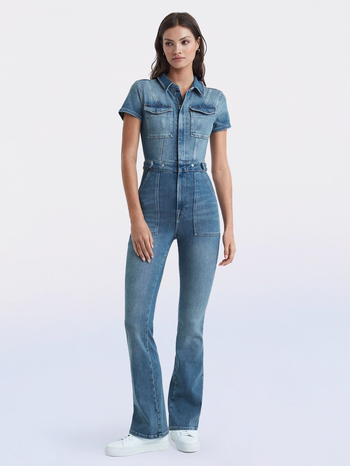 48% OFF Skinny Bootcut Denim Jumpsuit(Buy 2 Free Shipping)