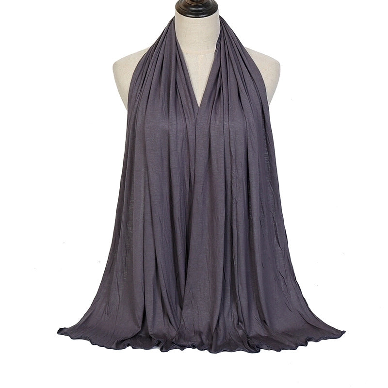 Women's Minimalist Solid Color Monel Scarf