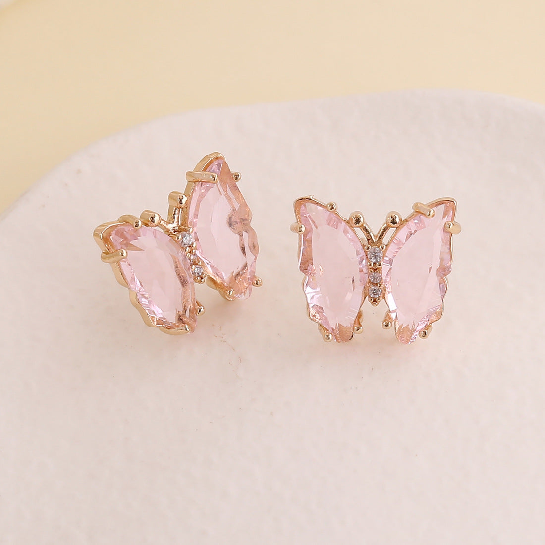 Women Butterfly Copper Stud Earrings