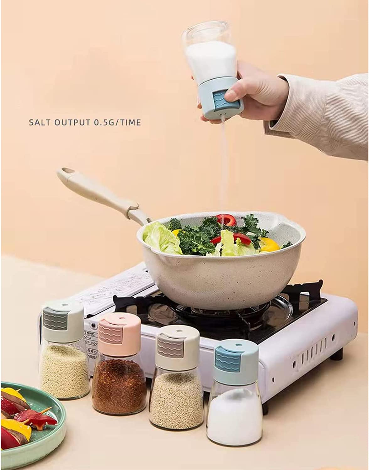 Measuring Salt Shaker Press-Type Multipurpose Spice Bottle