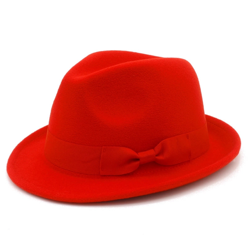 Hot Selling  Jazz Hat Autumn And Winter Fashion Small Bowler Hat Retro Wool Felt Gentleman Hat