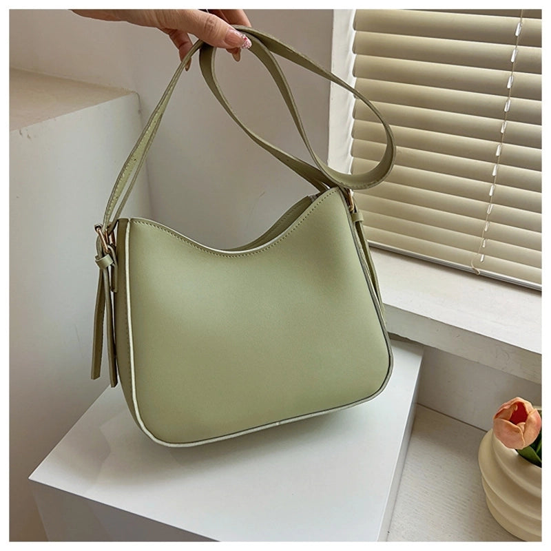 Texeled Bag Women's Summer New Fashionable Western Style Shoulder Underarm Bag Shoulder Crossbody Texeled Bucket Bag