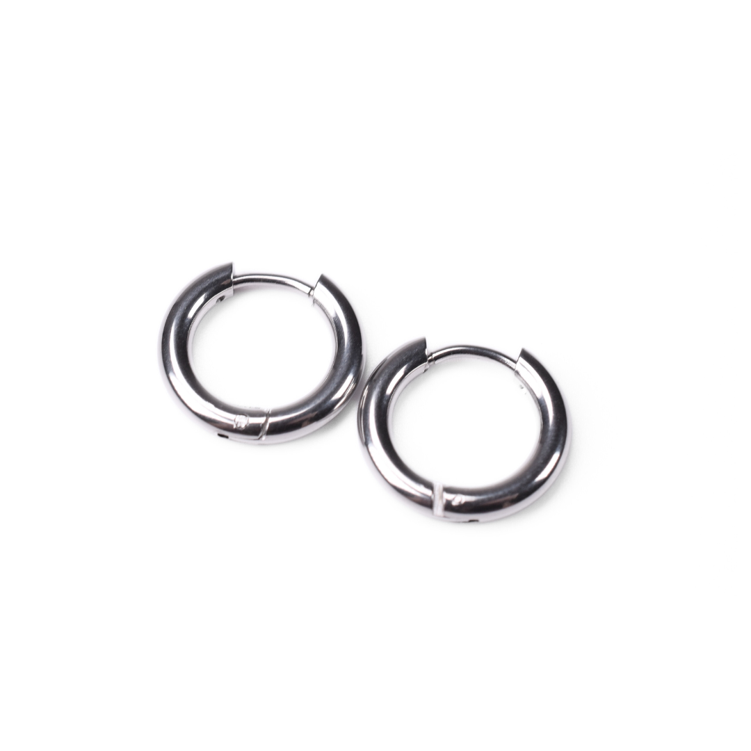10mm Classic hoops - Silver