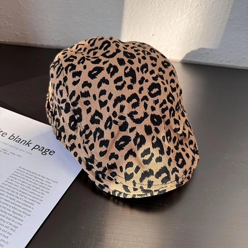 Women's Minimalist Classic Style Color Block Printing Wide Eaves Baseball Cap
