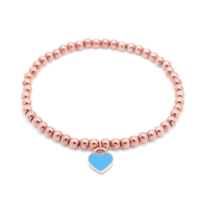 2 Pieces Basic Modern Style Heart Shape Stainless Steel Plating 18k Gold Plated Bracelets