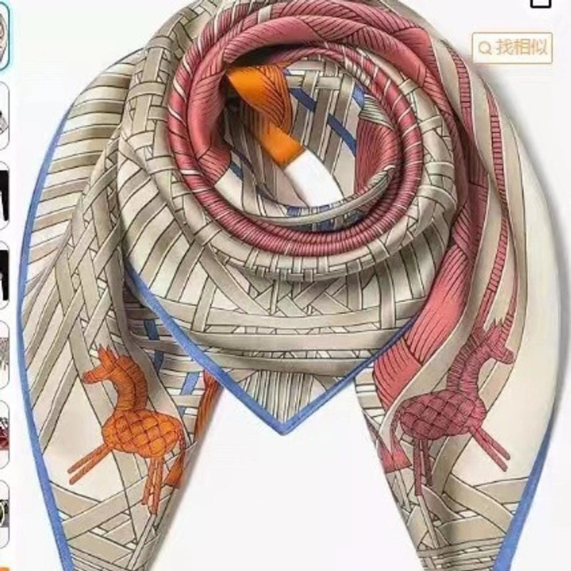 Women's Elegant Printing Silk Silk Scarf