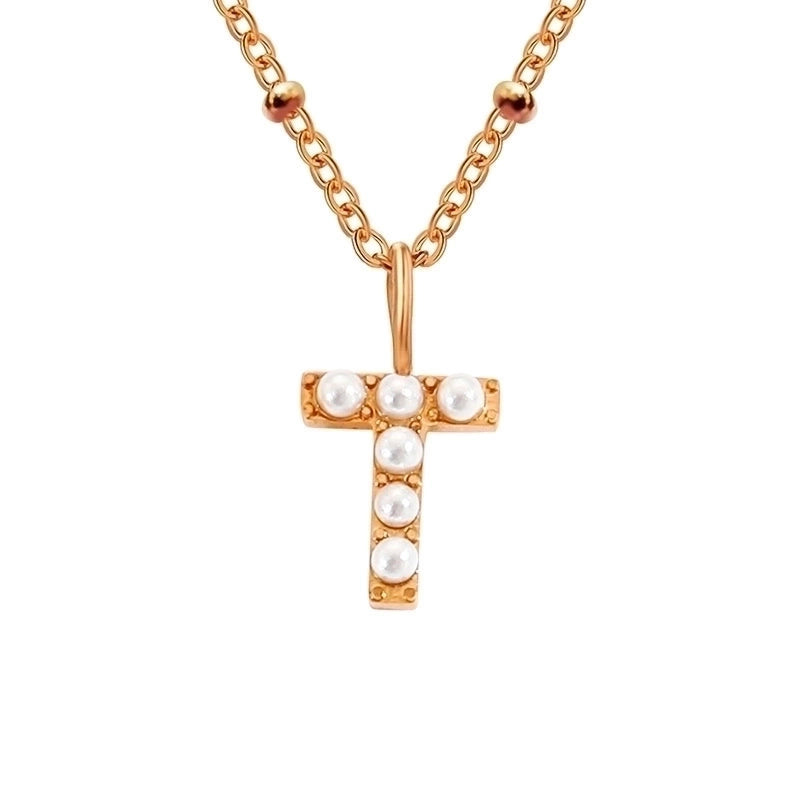Vintage Style Letter Stainless Steel Plating Pendant Necklace