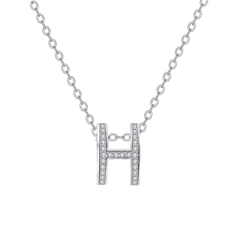 Minimalist Shiny Round Water Droplets Bow Knot Copper Plating Inlay Zircon Silver Plated Pendant Necklace Necklace Pendant