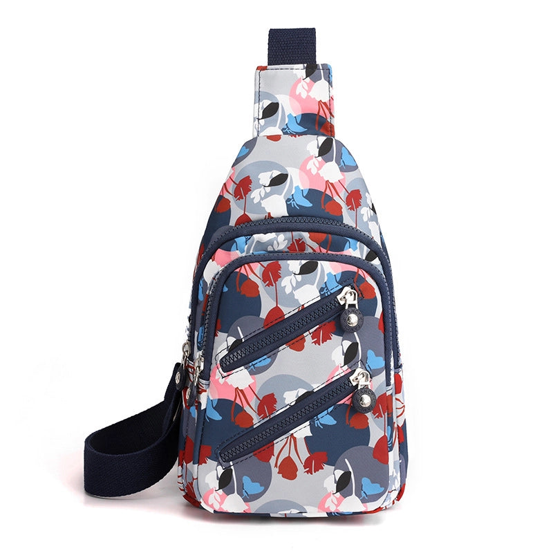Women's Chest Bag New  Fashionable Women's Shoulder Messenger Bag Fashionable Casual Printed Chest Small Backpack
